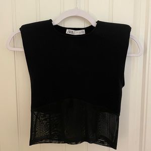 Zara Black Crop Top